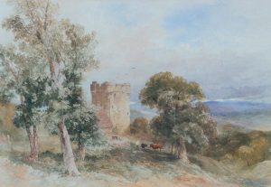Turreted Farm in a Wooded Landscape