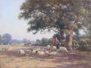 Shepherd & Flock beneath a Tree