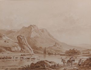Cattle Drovers Fording a River