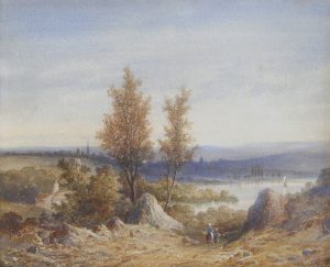 Figures in a Lake Landscape