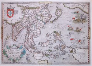 Antique Map of Asia, Indiae Orientalis, Insularumque Adiacientium Typus (India, China Japan Inonesia) Rare by Abraham Ortelius