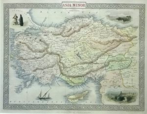 Antique Map of Asia Minor, Turkey by John Tallis
