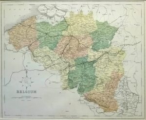 Antique Map of Belgium by John Archer