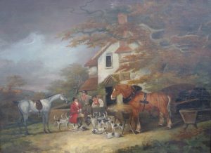The Return from Hunting; with Portrait of Dray Horse, Property of H. Meux