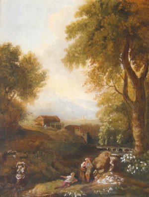 Figures in an Italianate Landscape