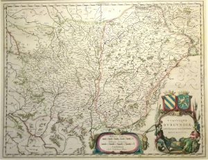 Antique Map of France, Burgundy by William Blaeu
