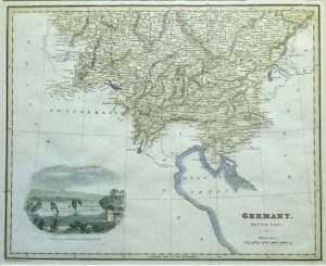 Antique Map of Germany, South Part by Archibald Fullarton