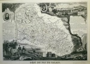 Antique Map of France, Dept de Calais, by Levasseur/Leclerque
