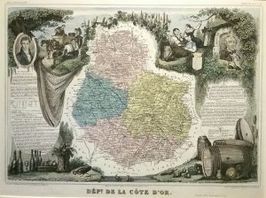 Antique Map of France, La Cote d'or by Levasseur/Leclerque