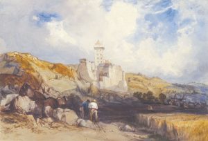 Workers near a Hilltop Chateau