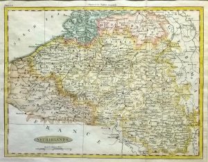 Antique Map of Netherlands by Walker's Geography