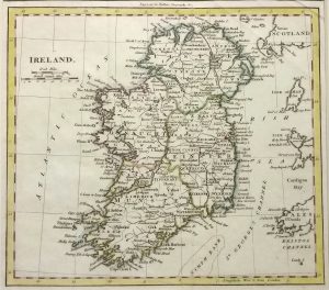 Antique Map of Ireland by William Darton