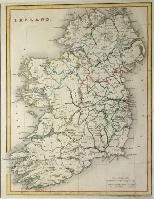 Antique Map of Ireland by W. Hughes