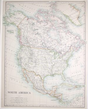 Antique Map of North America by W & A.K. Johnston
