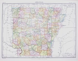 Antique Map of Arkansas State, by McLagan & Cumming