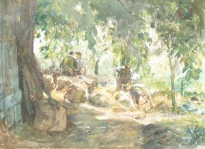 Figures in a Farmyard