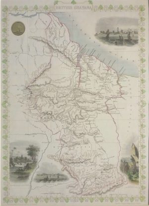 Antique Map of British Guayana by John Tallis