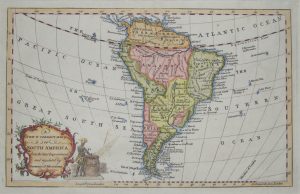 Antique Map of A New & Correct map of South America from the latest Improvements