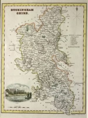 Antique Map of Buckinghamshire by Archibald Fullarton