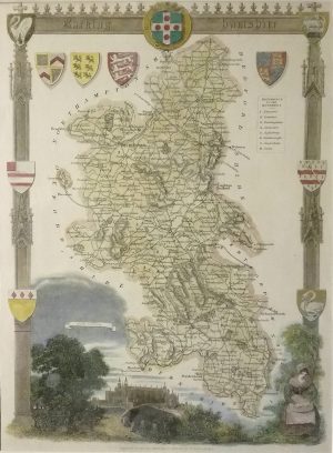 Antique Map of Buckinghamshire by Thomas Moule
