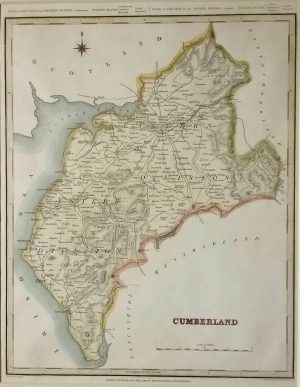 Antique Map of Cumberland by Creighton & Walker