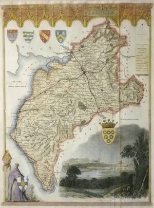 Antique Map of Cumberland by Thomas Moule