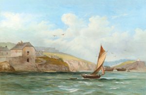 Boats off a West Country Shore