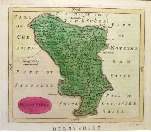 Antique Map of Derbyshire by John Seller