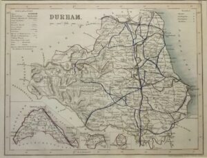Antique Map of Durham by John Archer