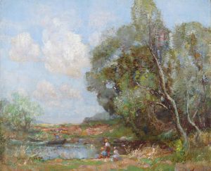 Children on a River Bank