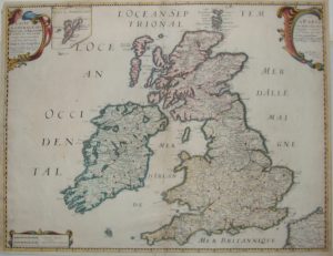 Antique Map of Carte General des Royume Angleterre, Ecosse & Irlande, (Great Britain & Ireland) by Nicolas Sanson