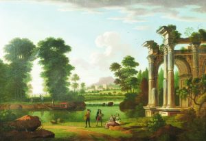 Gentry at Leisure in an Italianate Landscape