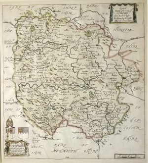 Antique Map of Herefordshire by Richard Blome