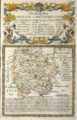 Antique Map of Herefordshire by Owen & Bowen