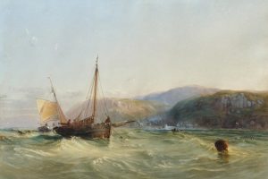Oyster Boats off Combe Martin