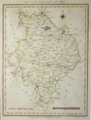 Antique Map of Huntingdonshire by Creighton & Starling