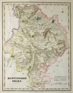 Antique Map of Huntingdonshire by Archibald Fullarton