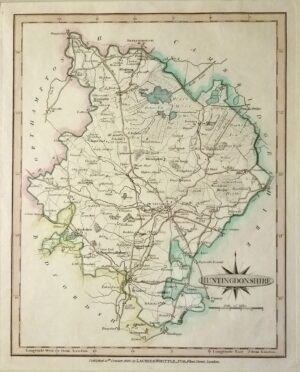 Antique Map of Huntingdonshire by Laurie & Whittle