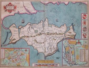Antique Map of Isle of Wight by John Speed