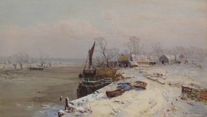 Winter on the River, Somerset