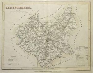 Antique Map of Leicestershire by John Archer