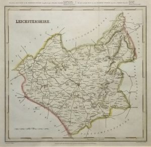Antique Map of Leicestershire by Creighton & Walker