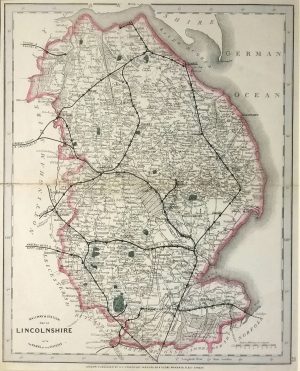 Antique Map of Lincolnshire by Crutchley