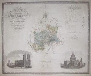 Antique Map of Middlesex by C & J Greenwood