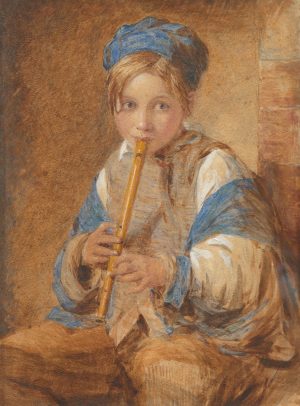 Boy Playing the recorder