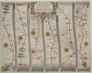 Antique Map of Kings Lyn to Harwich, Essex by John Ogilby