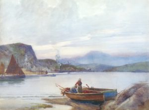 Couple Preparing a Fishing Boat