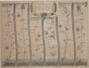 Antique Map of London to Kingslyn, London-Puckering by John Ogilby