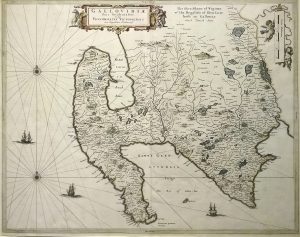 Antique Map of Galloway by Joan Blaeu