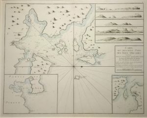 Antique Map of Islands of Orkney - chart, French Edition by Capt. Grenville Collins